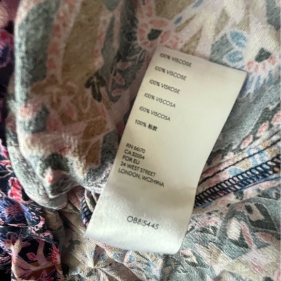 Free People Floral Top Tunic Blouse Women’s Sz‎ S Boho Artsy Festival 70’s - Picture 4 of 7